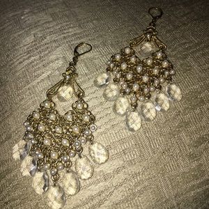 Gold formal earrings